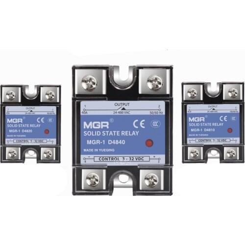 SSR -10DA/25DA/ 40DA DC control AC SSR white shell Single phase Solid state relay WITHOUT plastic cover