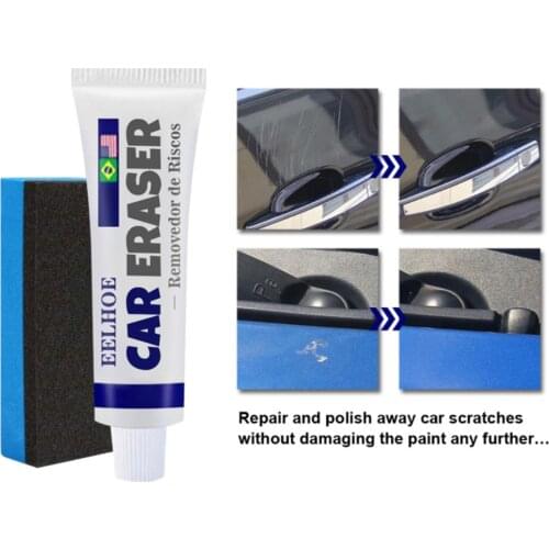 25g Car Wax with Sponge Scratch Repair Removal Eraser Decontamination Polish Car Scratch Remover Polishing Wax Paint Restorer
