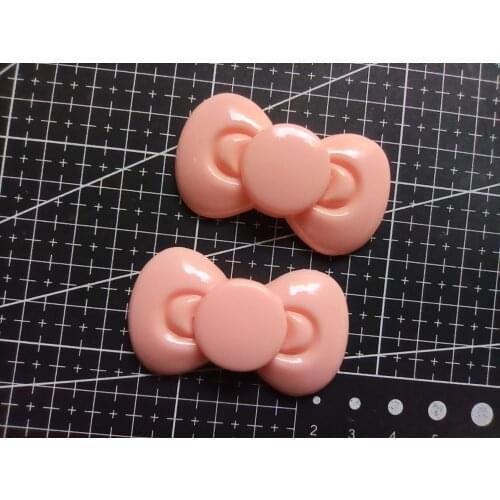 1pcs/lot new resin simulation light pink bowknot 55mm Scrapbook Embellishment DIY Phone Decoration