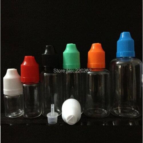 100 pcs Clear PET Bottle With Caps 10ml Dropper Bottles Plastic Eye Dropper Bottles oils CHILD PROOF Liquid Empty Bottle