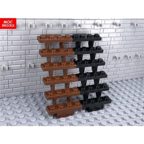 50pcs/lot MOC Bricks Stairs 7 x 4 x 6 Straight Open fit with 30134 building blocks Dolls Figure toys for children Xmas Gifts