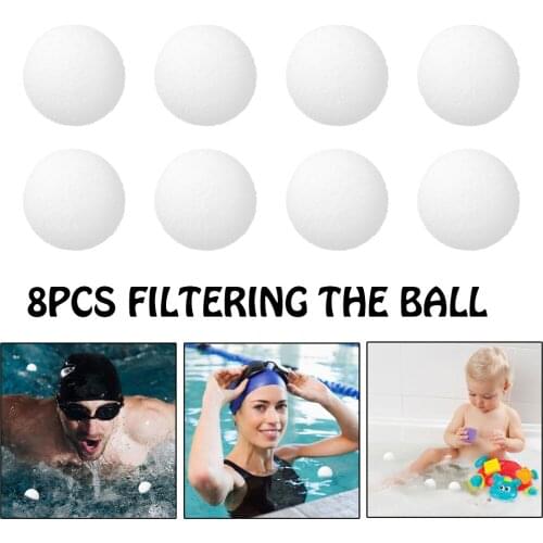8pcs Pool and Spa Scum Eliminating Ball Reusable Filter Sponge Ball Washable Absorbing Sponge Ball for Swimming Pools