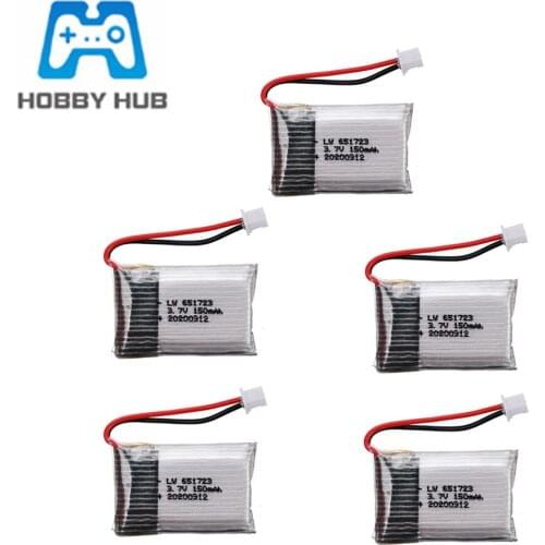 H20 Battery 3.7V 150mAh 651723 Lipo Battery For H20 Syma S8 M67 U839 RC Quadcopter Drone Spares Parts Accessories