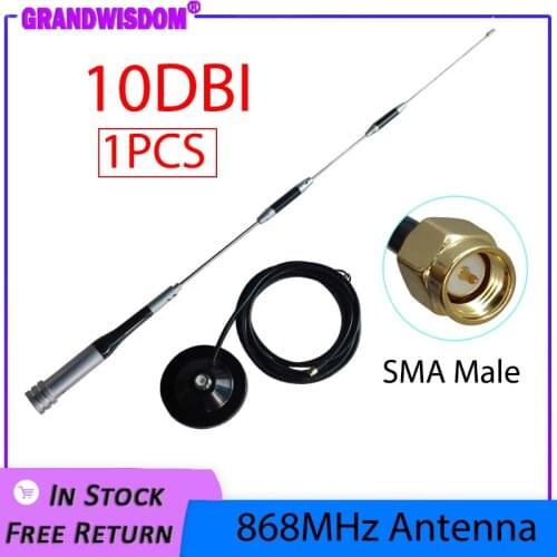 GSM Antenna 868MHz 915mhz antenna 10dbi SMA male connector 868 mhz 915 mhz antena sucker aerial with 3M Extension cable antenne