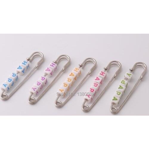 10pcs/lot top Grade unique Design letter safety pins earring pins for women garment decoration