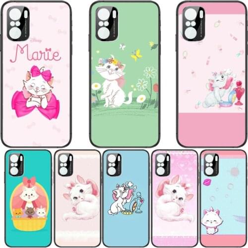 Lovely Cat Marie Phone Case For xiaomi redmi POCO F1 F2 F3 X3 Pro M3 9C 10T Lite NFC Anime Black Cover Silicone Back Prett mi 10