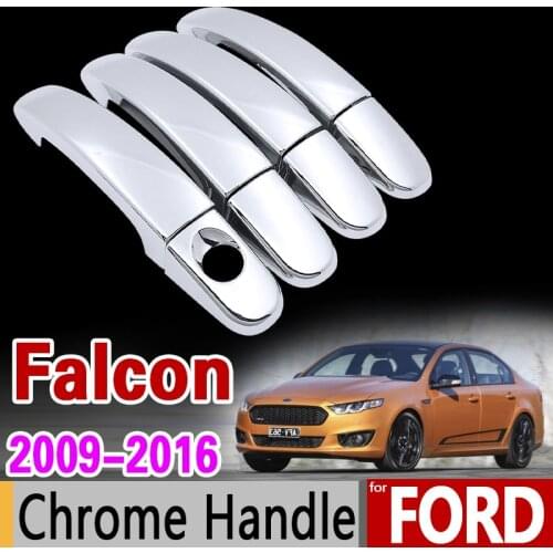 For Ford Falcon FG 2009-2016 Chrome Handle Cover Trim Set FGX G6E XR6 XR8 XT Car Accessories Stickers Car Styling 2010 2011 2015