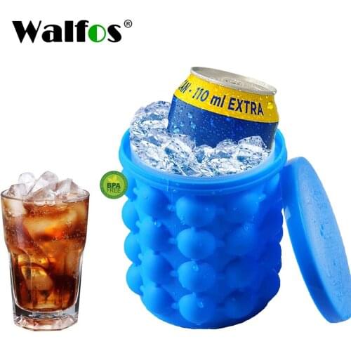 WALFOS Creative Silicone Ice Bucket Quick Ice Making Freezer Ice Cube Mold Iced Beverage Insulation Ice Bucket Personalized