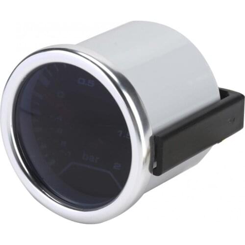 Boost Gauge 12V 1-2Bar Modified Boost Gauge Mechanical Turbo Pressure Meter 52mm/2in Racing Car Gauge New Arrivals