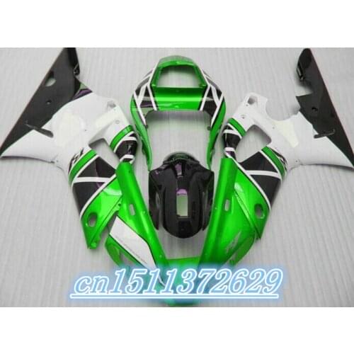 Dor-latest Fairing for green white black YZF R1 00-01 YZF-R1 2000-2001 YZF1000 1000 YZFR1 00 01 2000 2001 D