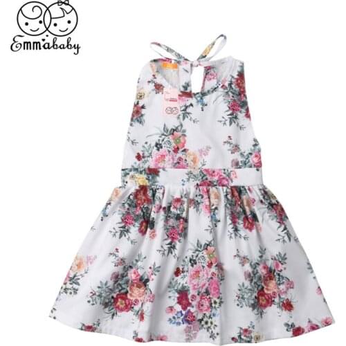 Toddler Baby Girl Dress Summer Kid Clothes Floral Princess Tutu Floral Dress Lace Outfit Children Clothing