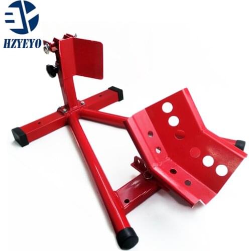 Motorcycle Stand Front & Rear Wheel Support Frame Stand for Auto Bike Shop Repairing Tool, Trailer Chock Support Holder fixer