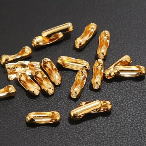 Silver/gold tone Stainless Steel Ball Chain Connector Clasps Fits for1.6/2.4/3MM Beaded Ball Chain