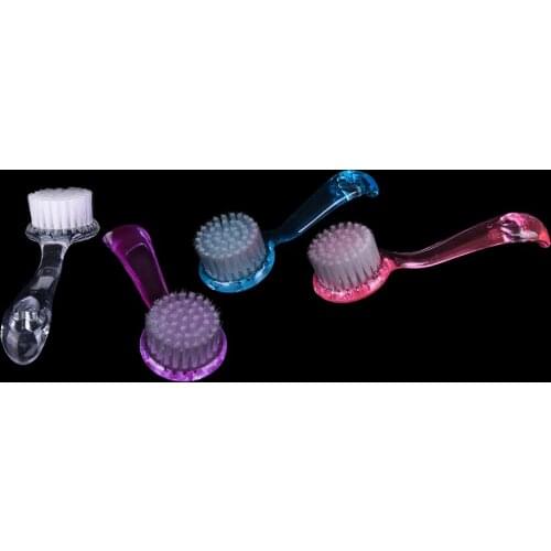 Soft Bristle Brush Scrub Plastic Non-electric Cleansing Brush Exfoliating Facial Cleanser Brush Face Cleaning Washing Cap