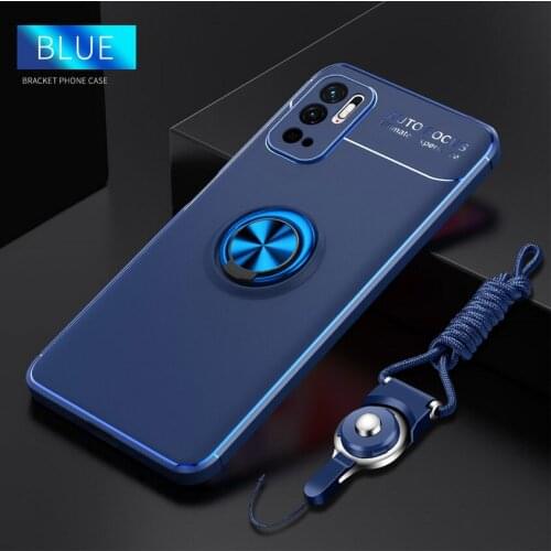 Silicone case For POCO M3 Pro case POCO F3 GT POCO X3 Pro With Strip Cover Finger Ring Holder For POCO X3 NFC POCO M3 F2 Pro