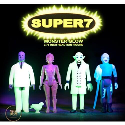 Super 7 Metropolis Maria Vampire Hitchcock Monster Glow Action Figure 3.75 inch hang card Collectible Model Toy Figure Doll Gift
