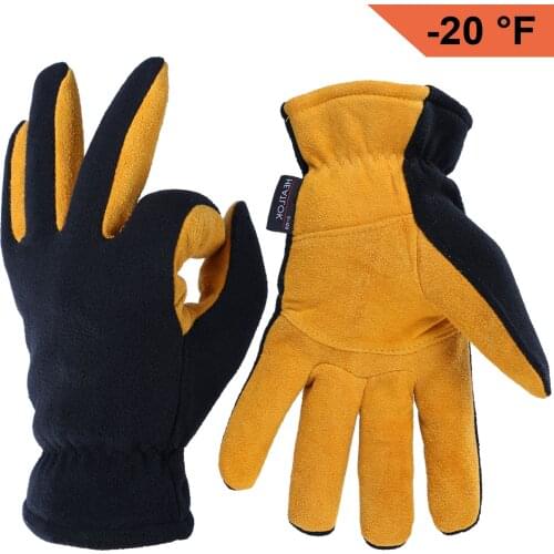 OZERO Motorcycle Gloves Leather Genuine Deerskin Cold-Proof Warm Motocross Motorbike Riding Ski heated Moto Gloves Winter 8007