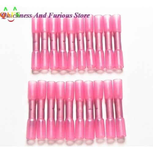 20Pcs/lot 18-22 AWG Heat Shrink Butt Connectors Electrical Wire Splice Terminals Waterproof Electrical Car Audio Connectors