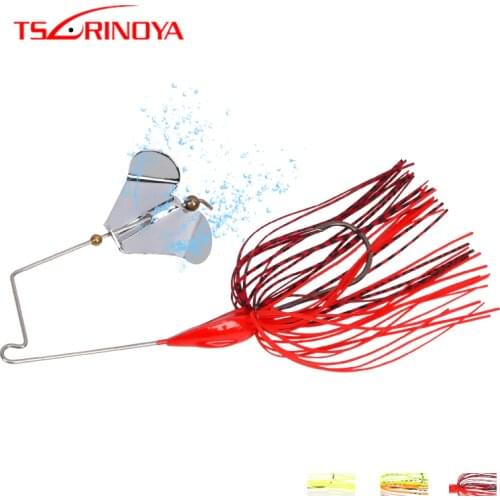TSURINOYA Buzz Bait Head Weight 7g Spinner Bait with Blades Fishing Spoon Lure Metal Jig Jigging Lure Swimbait Spinnerbait