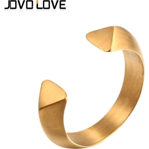 Unique Open Rings for Men Jewelry 316L Stainless Steel Open Finger Male Ring for Birthday Gift Three Color size 7-12