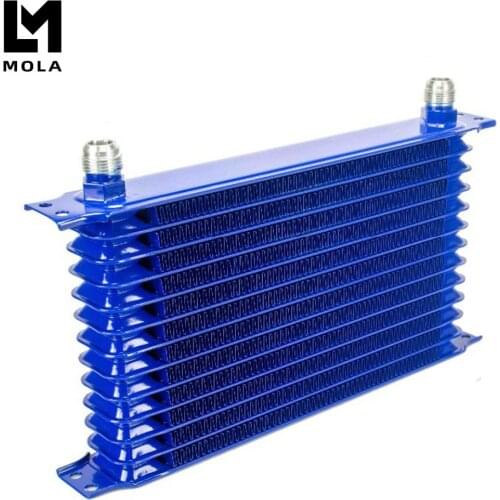 Universal 13 Row Oil Cooler 10AN 10 AN Universal Engine Transmission Oil Cooler Kit Trust type Blue 5113B