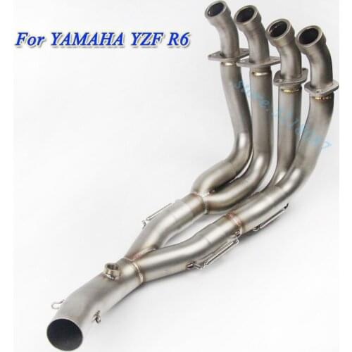 Motorcycle Exhaust Pipe Escapefor with Front Link Pipe Stainless Steel Exhaust Downpipes For YAMAHA YZF R6