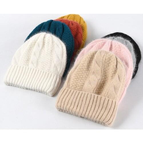 Winter Hat Women Beanie Angora Warm Autumn Outdoor Skiing Sports Accessory For Girl Teenagers