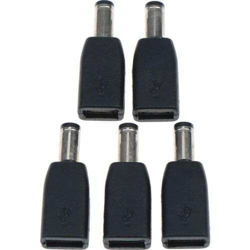 1pcs USB 2.0 Micro-B Female To DC Connector 5.5mm x 2.1mm Male 5V DC Power Supply Adapter Connector