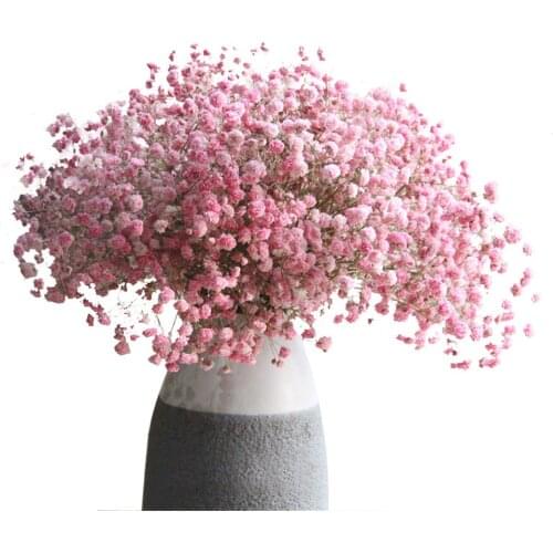 110G Pink Natural Dried Baby Breath Flower Christmas Valentines Day Gift Wedding Touch Decor Gift Bouquet