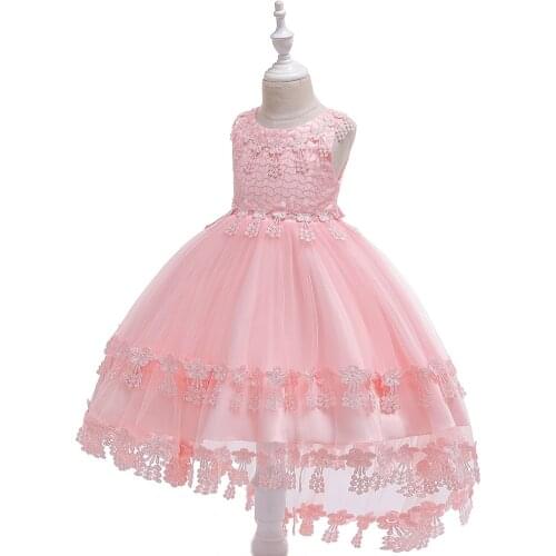 2021 New Su Tuxedo Girl Lace Embroidered Princess Dress Flower Childrens Wedding Dress Birthday Party Tuxedo