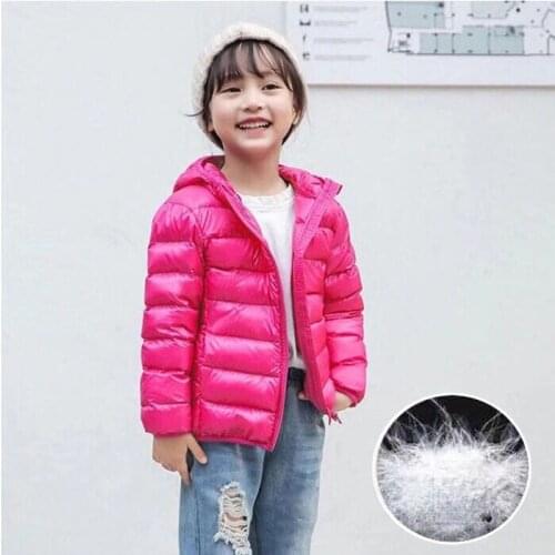 2021 Winter Baby Girls Boys Clothes Fashion Hooded Thickened Down Jacket for Boys Warm Childrens Coat Kid Duck Down Parka W225