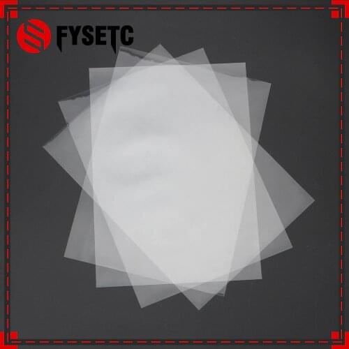 4 sheets FEP Film 120mm x 180mm x 0.1mm DLP LCD SLA Resin 3D Printer For Wanhao Duplicator D7, Proniks KLD-LCD1260, YHD-101