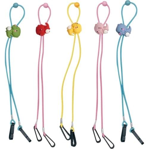 5pcs Children Cartoon Series Adjustable Mask Extension Face Mask Lanyard Safety Mask Rest Ear Holder Rope Hang on Neck String