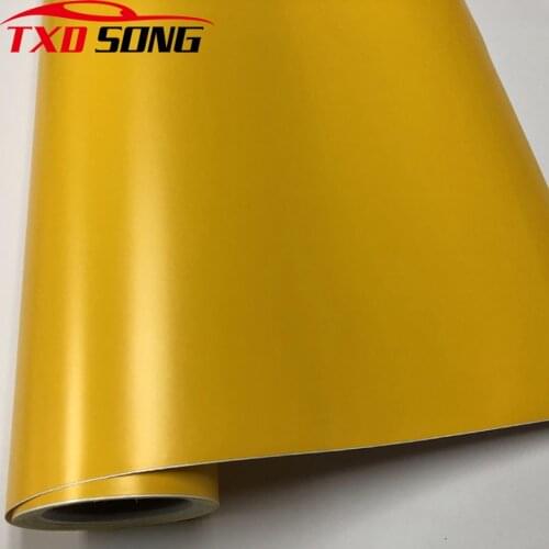 50CM*200/300CM Self Adhesive Matte Vinyl Film Car Wrap Matt Yellow Scooter Motorcycle Decal Sticker Matte Car Wrapping Foil