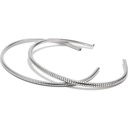 6pcs Stainless Steel Wire Blank Bangle Bracelet 2.5mm/3mm Width Open Charm Cuff Bracelets for DIY Jewelry Making Wholesale 18cm