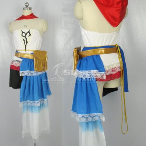 Free shipping Anime Final Fantasy XII 12 Yuna Cosplay Costume