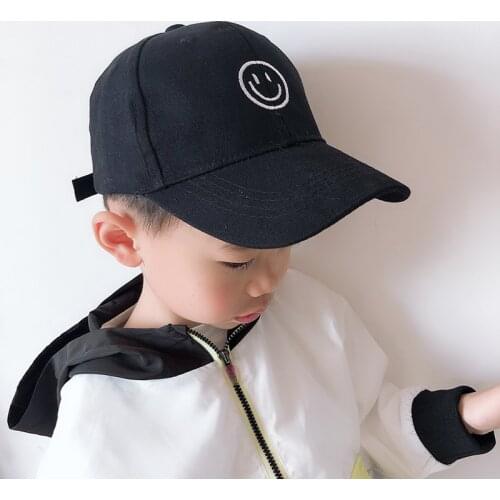 Baseball Caps kids Snapback Hip Hop Cartoon Smile Embroidery Cap Boys Girls Summer Sun Hats gorras casquette