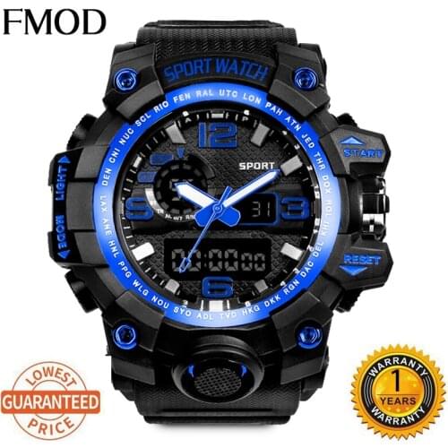 FMOD Men Sport Watches Waterproof Shock Resistant Countdown Fashion Man Clock Watch Digital Wristwatches Relogio Masculino