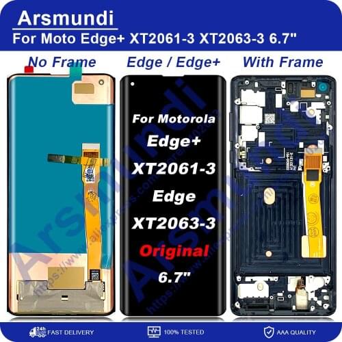 For Motorola Moto Edge+ LCD XT2061-3 Touch Screen Digitizer For Moto Edge Display XT2063-3 touch panel for moto edge plus