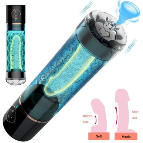 Penis Water Pump Electric Male Masturbator Cup Penis Enlargement Hydro Machine Penis Delay Training with Spa Sex Toys For Men