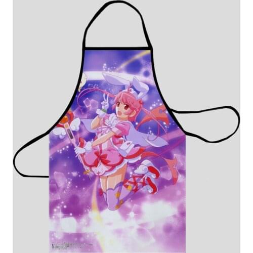 Nurse Witch Komugi Aprons For Women/Men Oxford Fabric Cleaning Pinafore Home Cooking Accessories Apron 50X75cm68X95cm