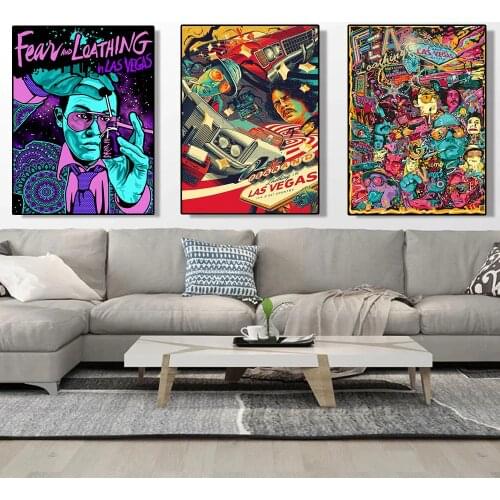 Classic Las Vegas Posters and Printed Canvas Paintings Abstract Art Painting Wall Home Decoration Bar Cinema Decoration Mural