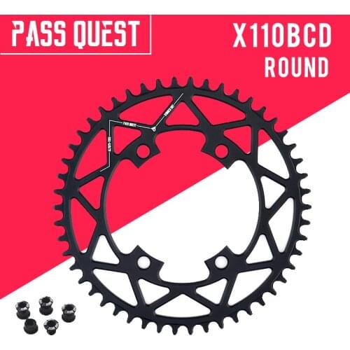 PASS QUEST X110 / 4 BCD 110BCD Round Road Bike Narrow Wide Chainring 40T-52T For R2000 R3000 4700 5800 6800 DA9000