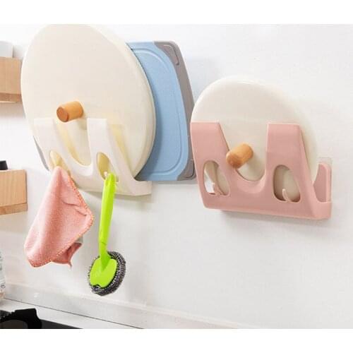Kitchen Creative Wall Shelf Pot Cover Rack Eco Friendly Multifuntion Storage Cutting Board Rack Kitchen Accessories Organizer