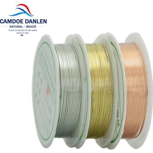 0.2-1.0MM Colorfast Copper Wire Plated Gold/Silver/Copper Primary Beading Jewelry DIY Bracelet Earring Handiwork Craft Making