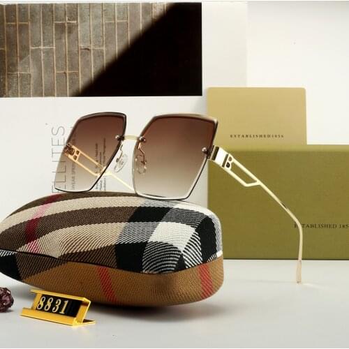 Fashion Brand Designer Ladies Sunglasses Polarized Square Shopping Glasses AAA Rimless Lens Driving Glasses UV400 Gafas de sol