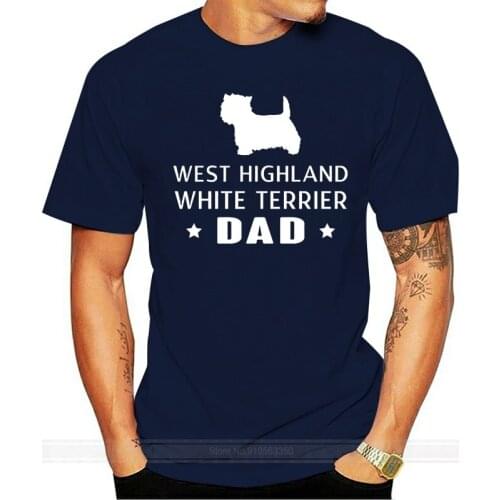 Mens West Highland White Terrier t shirt Character tee shirt Round Collar Trend Cute fashion summer Pattern shirt