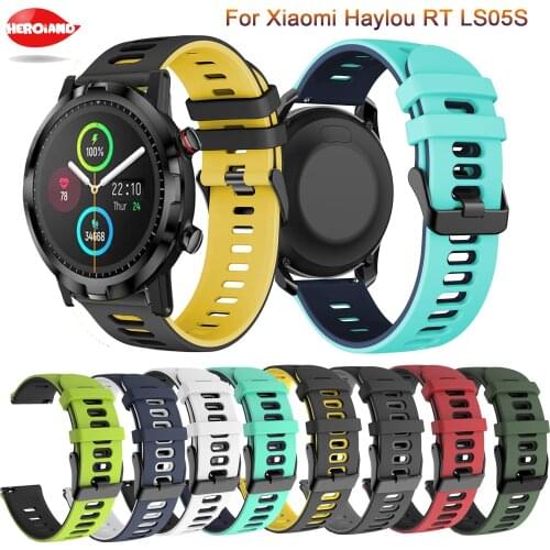 Soft Silicone Watch Band for Xiaomi Haylou RT LS05S Smartwatch Strap Bracelet 22mm Sport Watchband Fashion Replacement Wristband