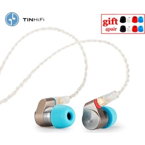 TINhifi T2 Pro HiFi Double Dynamic Drive in Ear Earphone Bass DJ Metal headset With MMCX Cable TINHIFI T2 T3 P1 24h Ship