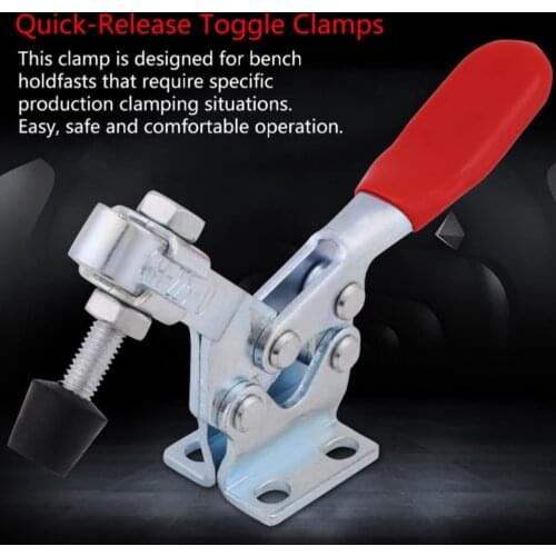 Hold Down Toggle Clamps Latch Anti Slip Hand Tool Holding Capacity Anti Slip Horizontal Heavy Duty Toggle Clamp 201-B Quick Tool